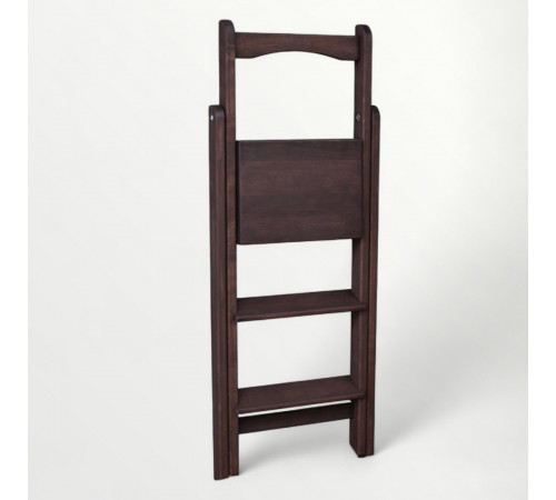 Драбина дерев'яна складана на 3 сходинки для дому, фотостудія Драбина-трансформер побутова розкладна Шоколад