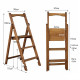 Драбина дерев'яна складана на 3 сходинки для дому, фотостудія Драбина-трансформер побутова розкладна Шоколад