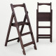 Драбина дерев'яна складана на 3 сходинки для дому, фотостудія Драбина-трансформер побутова розкладна Шоколад