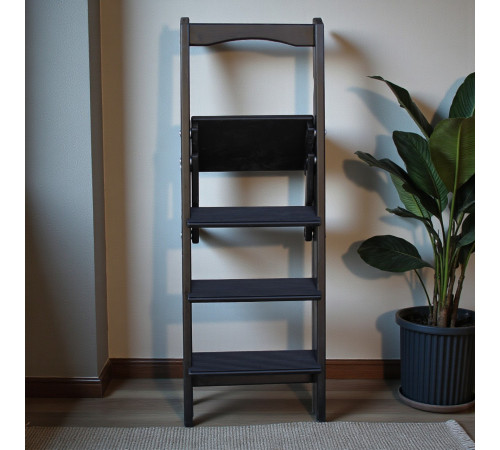 Drewniana składana drabina z 4 stopniami do domu, studia fotograficznego. Domowa składana drabina transformatorowa.