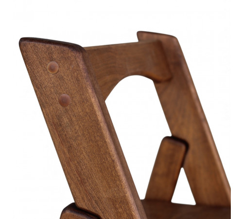 Драбина дерев'яна побутова на 3 сходинки для дому, фотостудії Сходи трансформер легкі складні розкладні Горіх темний