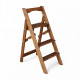 Драбина дерев'яна побутова на 3 сходинки для дому, фотостудії Сходи трансформер легкі складні розкладні Горіх темний
