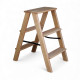 Дерев’яна драбина на 3 сходинки Побутова складана стрем'янка для дому, кухні, фотостудії побутові розкладні Вестерн Светлое дерево