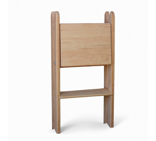 Zweistufige Holzklappleiter für Haushalt, Küche und Fotostudio. Klappbare Leiter mit Transformator. Leichtes Holz.