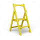 Дерев'яна стрем'янка на 2 сходинки Побутова складна стрем'янка для дому, кухні, фотостудії Сходи трансформер розкладні Жовтий