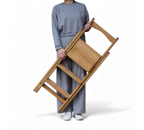 Драбина дерев'яна складана на 3 сходинки для дому, фотостудії Сходи трансформер побутові розкладні