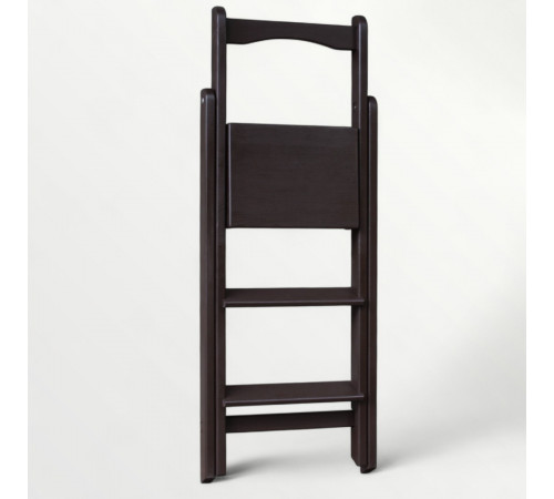 Drewniana składana drabina z 3 stopniami do domu, studia fotograficznego. Domowa składana drabina-transformator, gorzka czekolada.