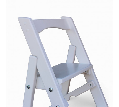 Drewniana składana drabina z 4 stopniami do domu, studia fotograficznego. Domowa składana drabina transformatorowa.