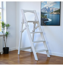 Драбина дерев'яна складана на 4 сходинки для дому, фотостудії Сходи трансформер побутові розкладні