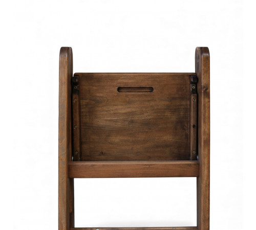 Zweistufige Holzleiter, klappbare Haushaltsleiter für Zuhause, Küche, Fotostudio, faltbare Leiter, Polysander