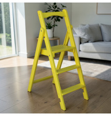 Драбина дерев'яна складана на 3 сходинки для дому, фотостудії Сходи трансформер побутові розкладні
