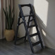 Драбина дерев'яна складана на 5 сходинок для дому, фотостудії Сходи трансформер побутові розкладні Чорний