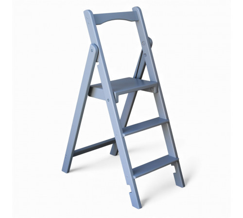 Drewniana składana drabina z 3 stopniami do domu, studia fotograficznego. Składana drabina transformatorowa do użytku domowego.