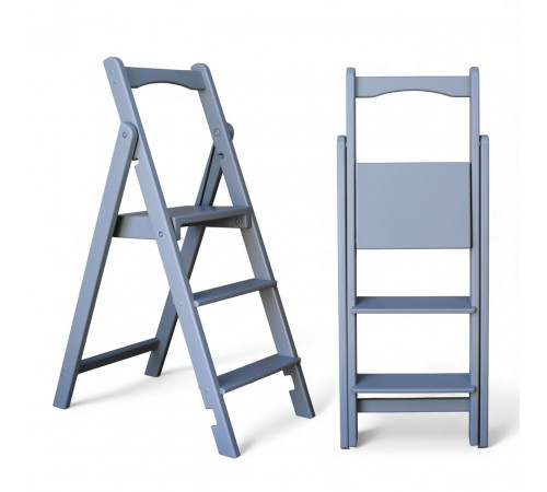 Drewniana składana drabina z 3 stopniami do domu, studia fotograficznego. Składana drabina transformatorowa do użytku domowego.