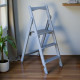 Drewniana składana drabina z 3 stopniami do domu, studia fotograficznego. Składana drabina transformatorowa do użytku domowego.