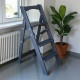 Драбина дерев'яна побутова на 3 сходинки для дому, фотостудії Сходи трансформер легкі складні розкладні Сірий графіт