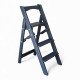 Драбина дерев'яна побутова на 3 сходинки для дому, фотостудії Сходи трансформер легкі складні розкладні Сірий графіт