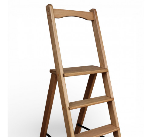 Drewniana składana drabina z poręczą Wysoka drabina domowa do domu Gorzka czekolada