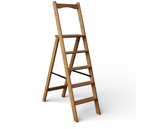 Drewniana składana drabina z poręczą Wysoka drabina domowa do domu Gorzka czekolada
