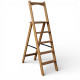 Drewniana składana drabina z poręczą Wysoka drabina domowa do domu Gorzka czekolada