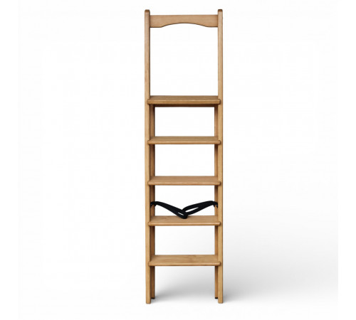 Drewniana składana drabina z poręczą Wysoka drabina domowa do domu Gorzka czekolada