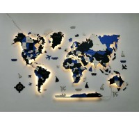 3D Wooden World Map, Arctic, XS-100*65cm (No Backlight), Ukrainian, Error 404