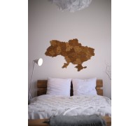 Map of Ukraine without rivers, Peanut color, M - 150 * 95 cm, No backlight, No backlight