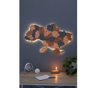 Map of Ukraine without rivers, Kilimanjaro color, L - 200 * 135 cm, with backlight, neutral