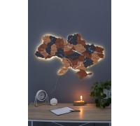 Karte der Ukraine mit beleuchteten Flüssen, Kilimandscharo-Farbe, XS – 100 * 67 cm, Kalt