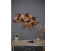 Map of Ukraine without rivers, color Epsilon L - 200 * 135 cm, No backlight, No backlight