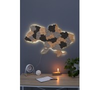 Mapa Ukrainy bez rzek, kolor: Naturalny szary, M - 150*95 cm, z podświetleniem, ciepła