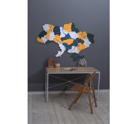 Карта Украины с нарисованными реками цвет Тропический M - 150 * 95 см, Без подсветки, Без подсветки