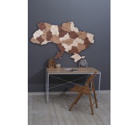 Karte der Ukraine ohne Flüsse, Farbe Camel S – 120 * 80 cm, Keine Hintergrundbeleuchtung, Keine Hintergrundbeleuchtung