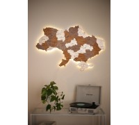 Karte der Ukraine ohne Flüsse, Farbe: Calm XS – 100 * 67 cm, mit Hintergrundbeleuchtung, warm