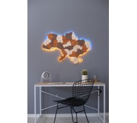 Mapa Ukrainy bez rzek, kolorowa Standard XS - 100*67 cm, z podświetleniem, żółto-niebieska