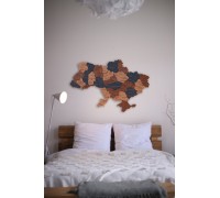 Map of Ukraine without rivers, color Kilimanjaro S - 120 * 80 cm, Without backlight, Without backlight