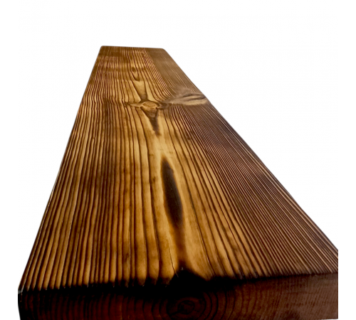 Настінна полиця прихованого кріплення з фактурної сосни в стилі "Рустик"