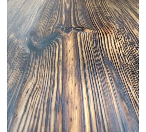 Настінна полиця прихованого кріплення з фактурної сосни в стилі "Рустик"