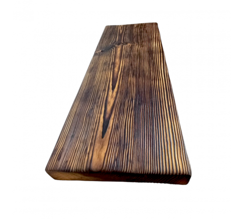 Настінна полиця прихованого кріплення з фактурної сосни в стилі "Рустик"