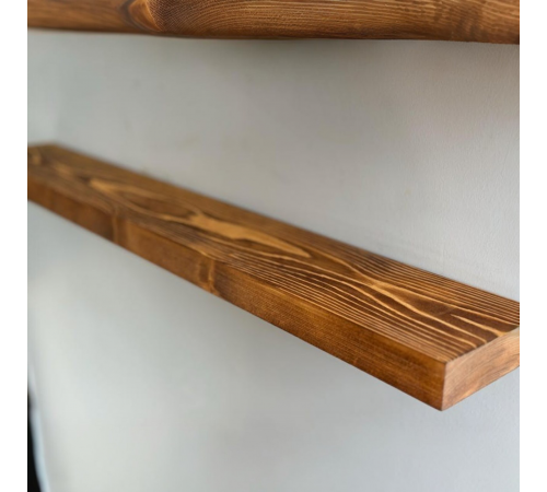 Настінна полиця прихованого кріплення з натурального масиву сосни 2000, 200