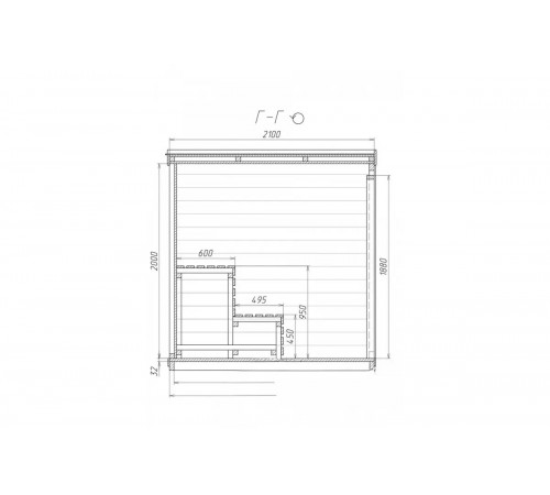Деревянная мобильная сауна 2.1х2,1м.