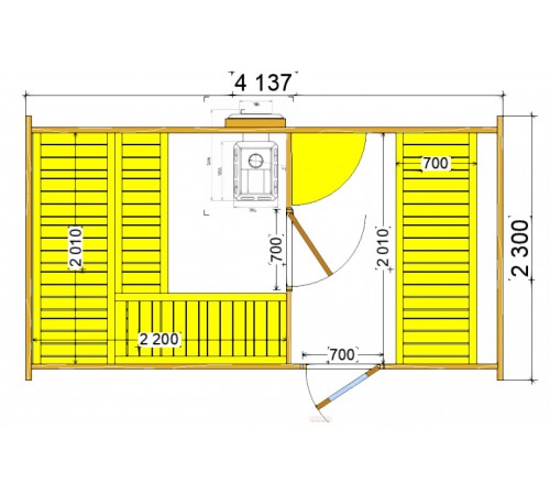 Лазня овальна 4,2х2,3м Ovale Fassauna від виробника