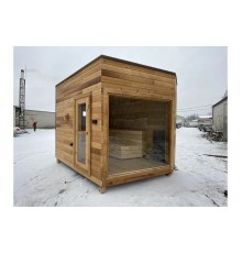 Лазня 3,8х2,4м каркасно щитова Gartensauna-26 від