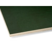 Sklejka klasy FSF (o podwyższonej odporności na wodę), laminowana, LB (zielona), gładka/CP, 9,5x1250x2500 mm