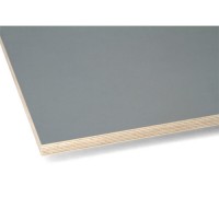 Plywood grade FSF (increased water resistance), laminated, Grey (gray color), smooth/CP, 21x1250x2500 mm