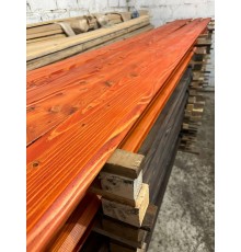 Планкен лиственница крашеный цвет MAHAGONI 20*120*3000/4000