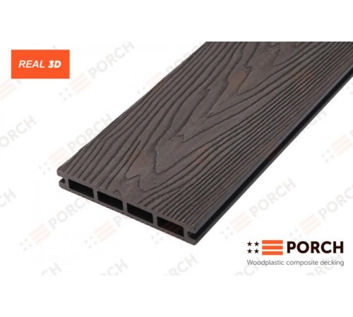 Композитная террасная доска Porch Real Antrazit Композитная террасная доска Porch Real Antrazit
