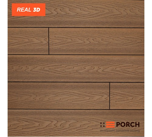 Композитная террасная доска Porch Real Teak 20*138*4000 Композитная террасная доска Porch Real Teak 20*138*4000