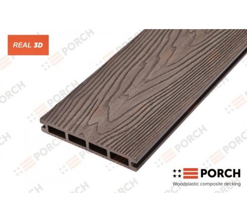 Композитная террасная доска Porch Real Coffee 20*138*4000 Композитная террасная доска Porch Real Coffee 20*138*4000