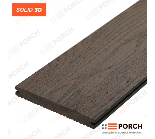 Композитная террасная доска Porch Solid Dark Coffee 18*140*2900 Композитная террасная доска Porch Solid Dark Coffee 18*140*2900